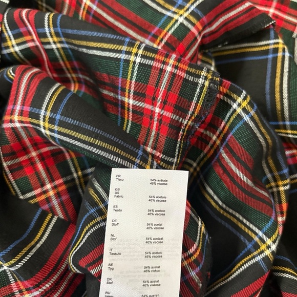 Maje Ripper Tartan Dress Size 4 - Picture 7 of 10